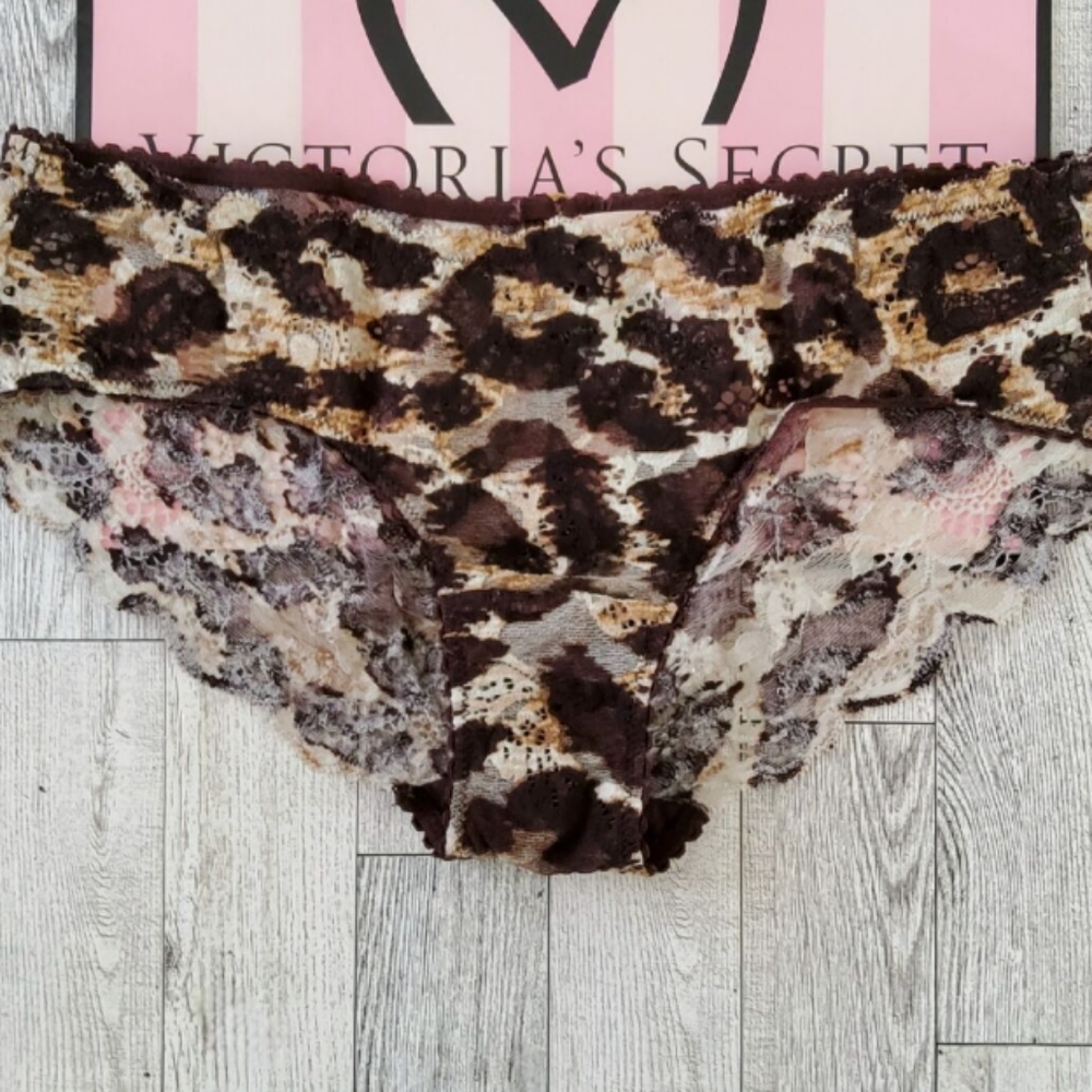 NWT Lace Animal Print Brown Bikini Victoria's Secret For Women Size M